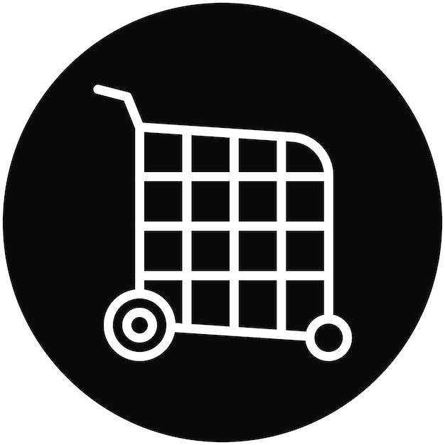 Ilustración del icono vectorial del carrito de compras del conjunto de iconos de comercio electrónico de moda