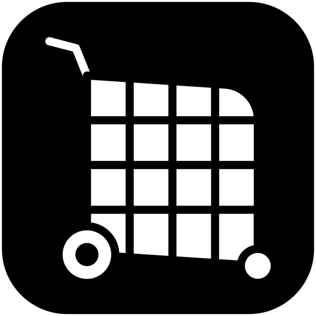Ilustración del icono vectorial del carrito de compras del conjunto de iconos de comercio electrónico de moda