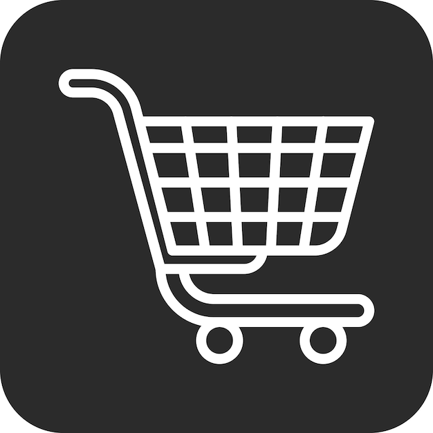 Ilustración del icono vectorial del carrito de compras del conjunto de iconos de entrega de alimentos