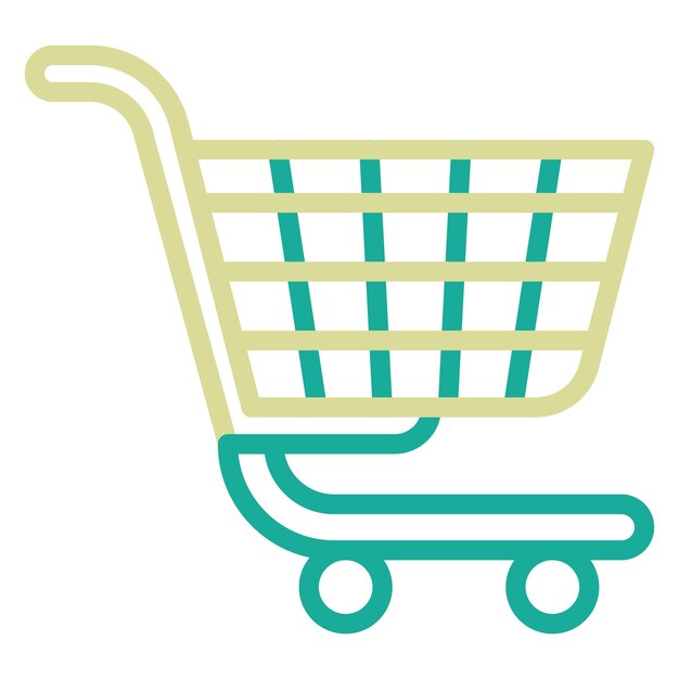 Ilustración del icono vectorial del carrito de compras del conjunto de iconos de entrega de alimentos