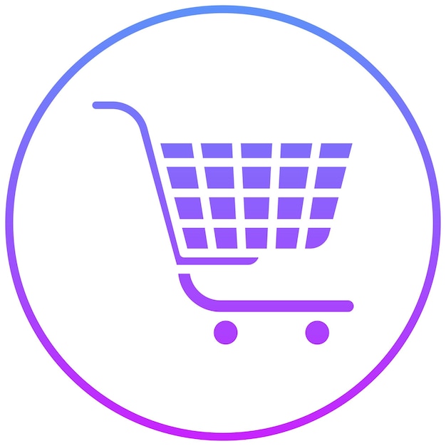 Ilustración del icono vectorial del carrito de compras del conjunto de iconos de entrega de alimentos