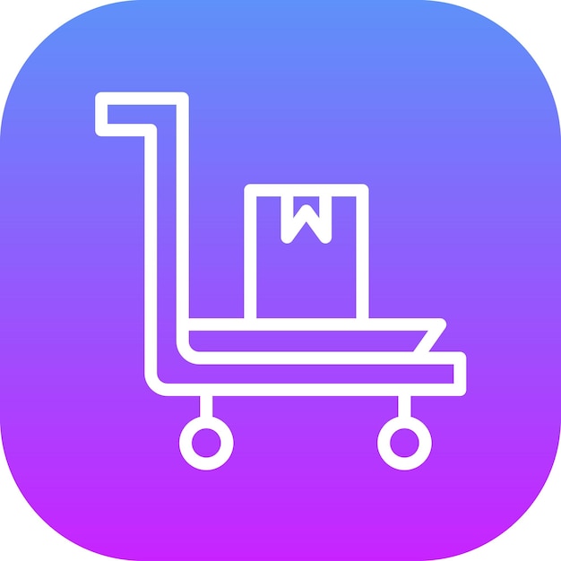 Ilustración del icono vectorial del carrito del conjunto de iconos de entrega y logística
