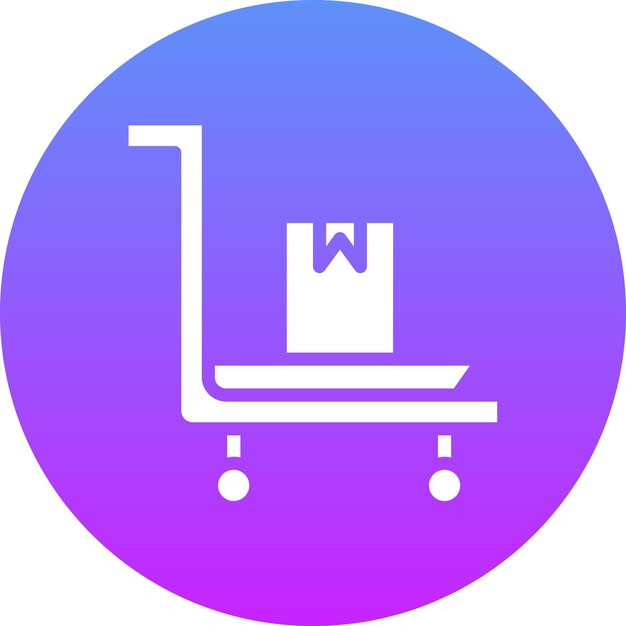 Ilustración del icono vectorial del carrito del conjunto de iconos de entrega y logística