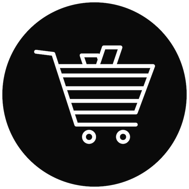 Ilustración del icono vectorial del carrito del conjunto de iconos de juguetes para niños