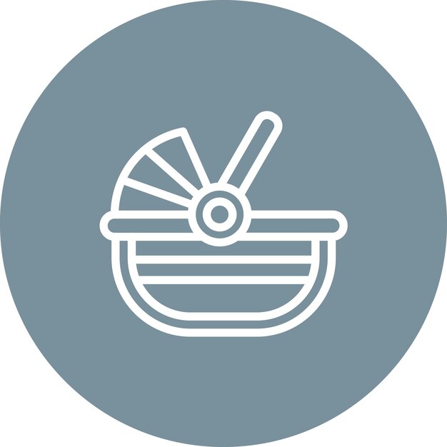 Ilustración del icono vectorial de Carrycot del conjunto de iconos de bebés