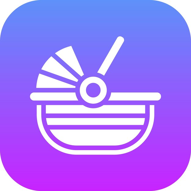 Ilustración del icono vectorial de Carrycot del conjunto de iconos de bebés