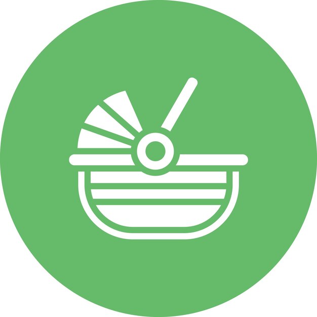 Ilustración del icono vectorial de Carrycot del conjunto de iconos de bebés