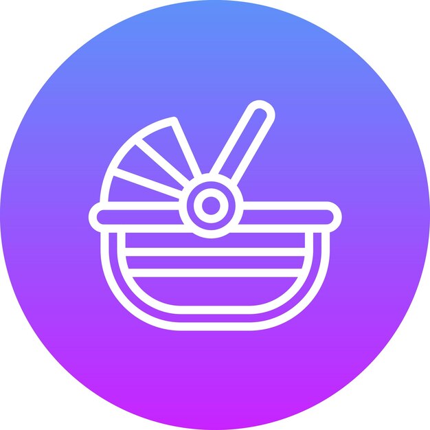 Ilustración del icono vectorial de Carrycot del conjunto de iconos de bebés