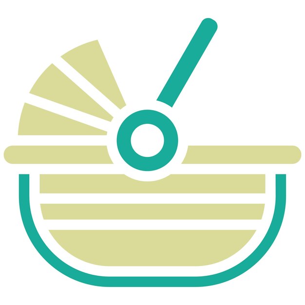Ilustración del icono vectorial de Carrycot del conjunto de iconos de bebés