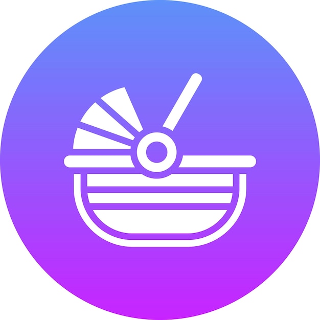 Ilustración del icono vectorial de Carrycot del conjunto de iconos de bebés