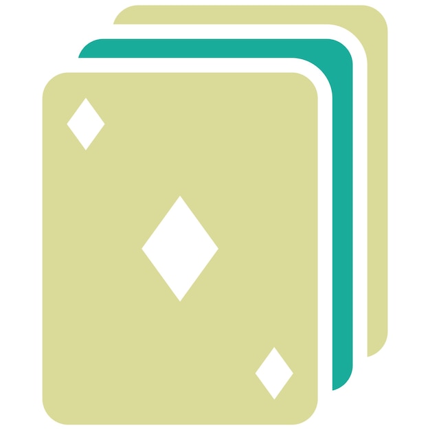 Ilustración del icono vectorial de las cartas de juego de OnGLDG