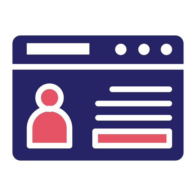 Ilustración del icono vectorial de la cartera web del conjunto de iconos de SEO y SEM