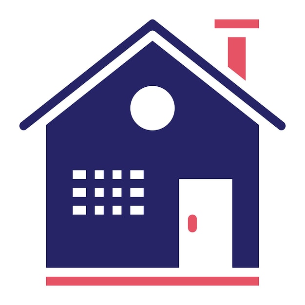 Ilustración del icono vectorial de la casa del conjunto de iconos de bienes raíces