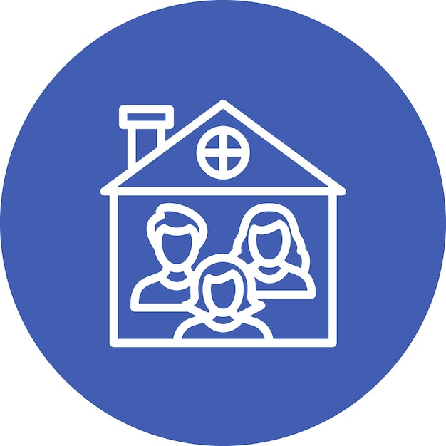 Ilustración del icono vectorial de la casa del conjunto de iconos de limpieza