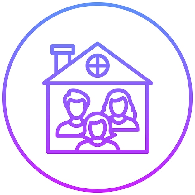 Ilustración del icono vectorial de la casa del conjunto de iconos de limpieza