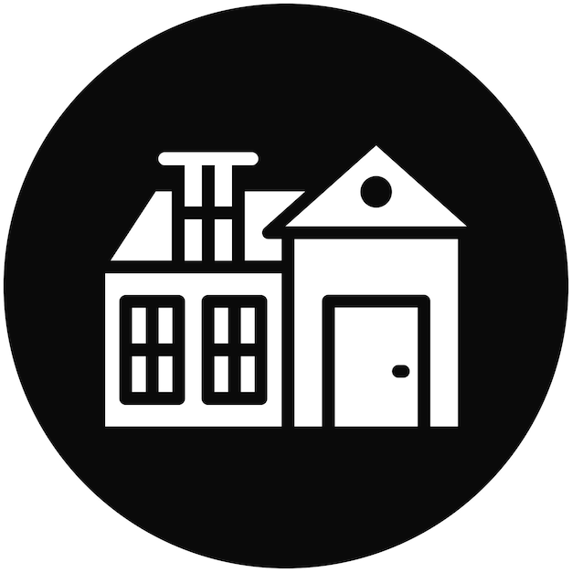 Ilustración del icono vectorial de la casa del conjunto de iconos de mejoras para el hogar