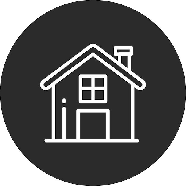 Ilustración del icono vectorial de la casa del conjunto de iconos de la vida familiar