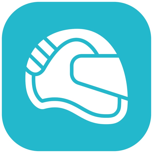 Ilustración del icono vectorial del casco del conjunto de iconos de aptitud física