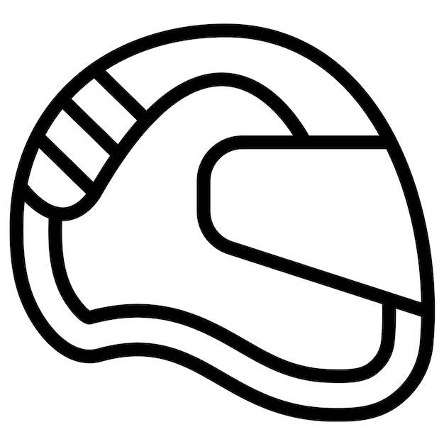 Ilustración del icono vectorial del casco del conjunto de iconos de aptitud física