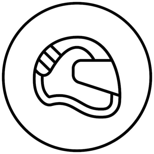 Ilustración del icono vectorial del casco del conjunto de iconos de aptitud física