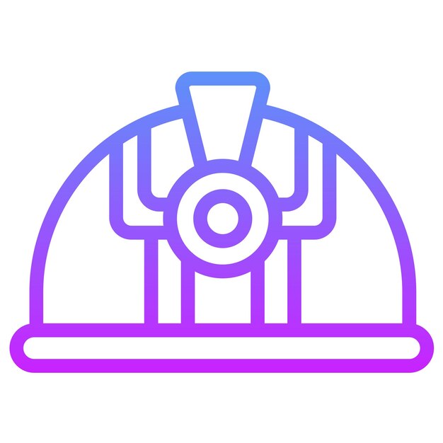 Ilustración del icono vectorial del casco del conjunto de iconos de energía nuclear