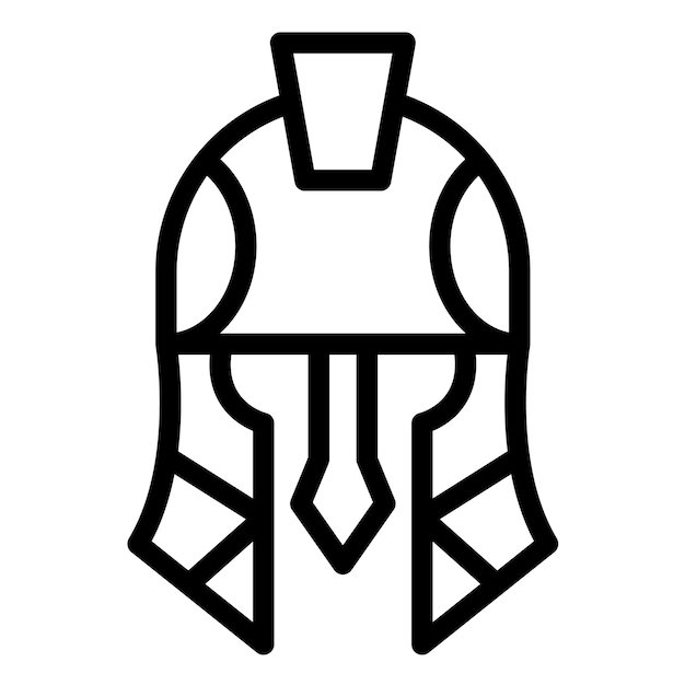 Ilustración del icono vectorial del casco romano del conjunto de iconos de Italia