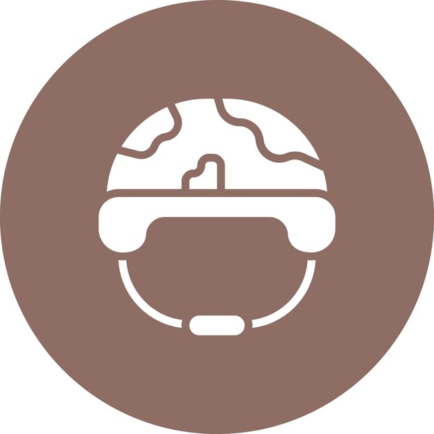 Vector ilustración del icono vectorial del casco del soldado del conjunto de iconos militares