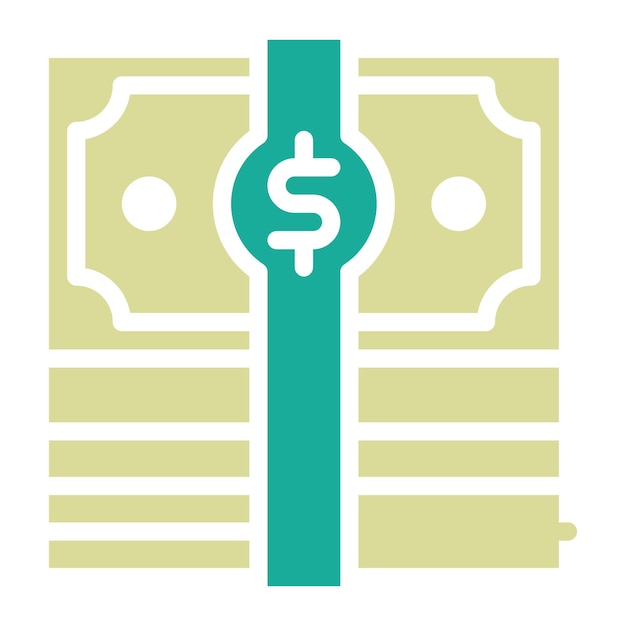 Ilustración del icono vectorial de Cash Bundle del conjunto de iconos de Crime and Law