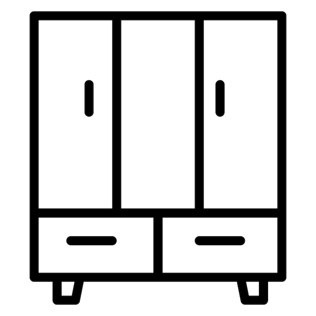Ilustración del icono vectorial del casillero del conjunto de iconos del jardín de infantes