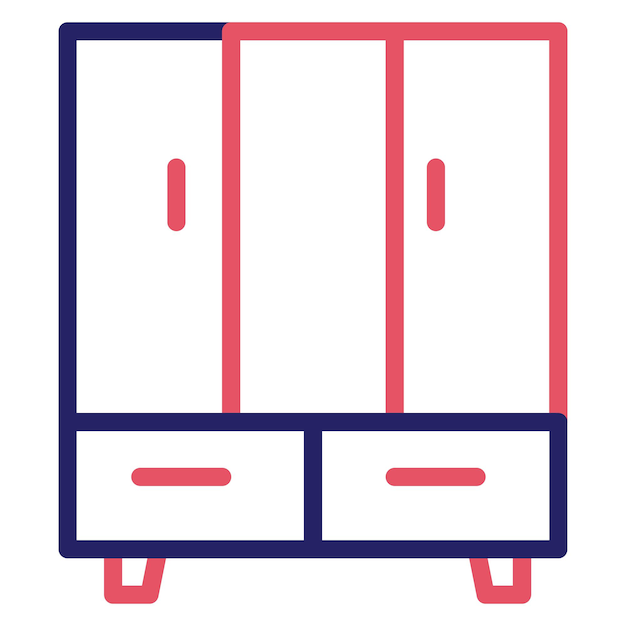 Ilustración del icono vectorial del casillero del conjunto de iconos del jardín de infantes