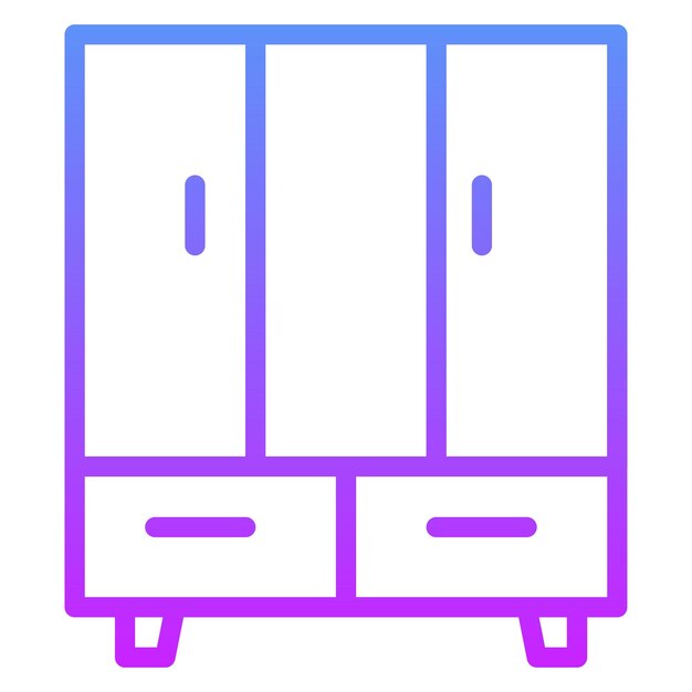 Ilustración del icono vectorial del casillero del conjunto de iconos del jardín de infantes