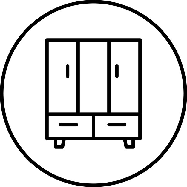 Ilustración del icono vectorial del casillero del conjunto de iconos del jardín de infantes