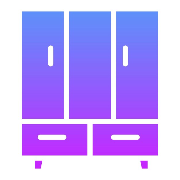 Ilustración del icono vectorial del casillero del conjunto de iconos del jardín de infantes