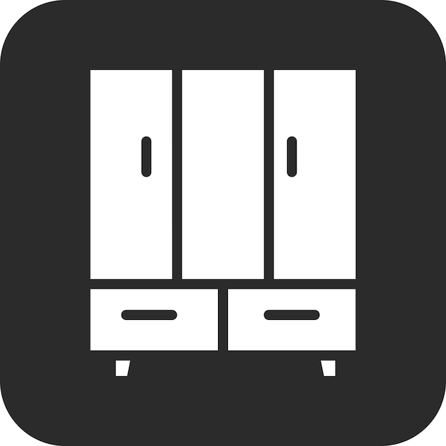 Ilustración del icono vectorial del casillero del conjunto de iconos del jardín de infantes