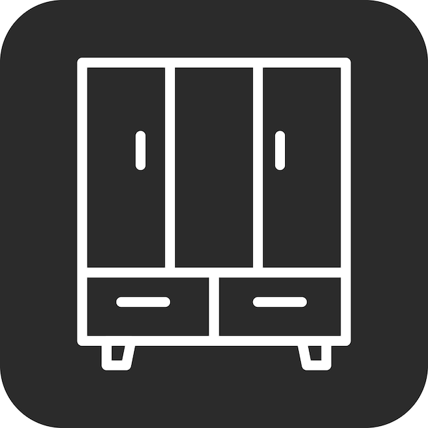 Ilustración del icono vectorial del casillero del conjunto de iconos del jardín de infantes