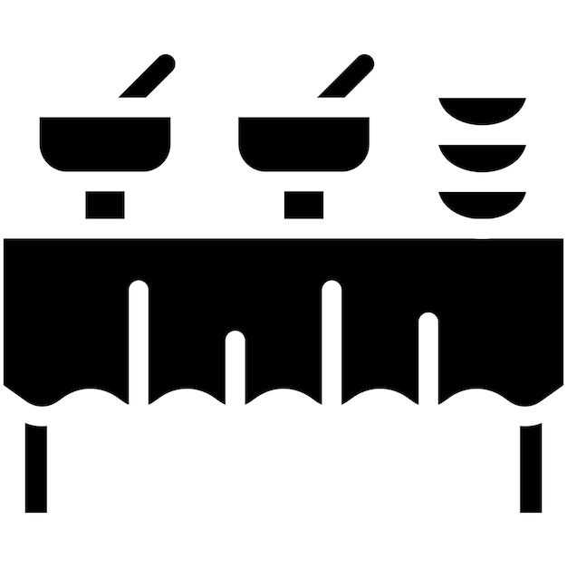 Ilustración del icono vectorial de catering del conjunto de iconos de eventos de premios