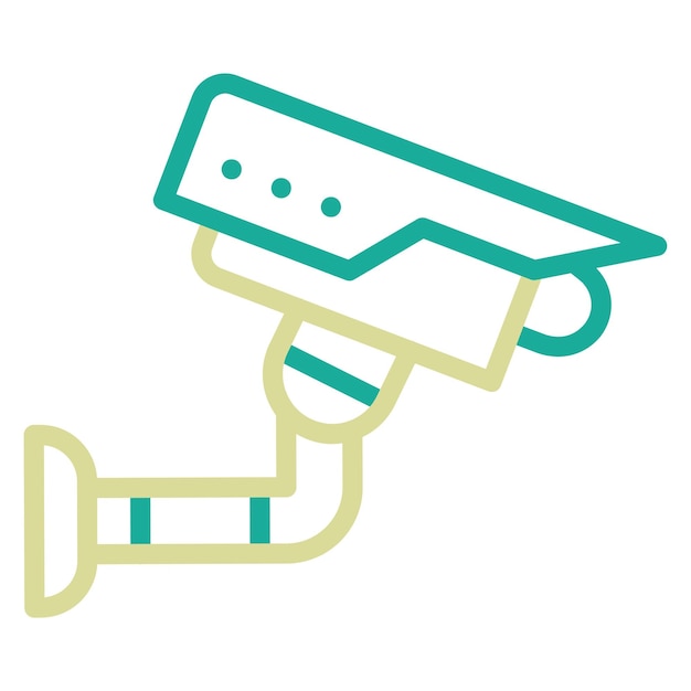 Ilustración del icono vectorial de CCTV del conjunto de iconos de Mall