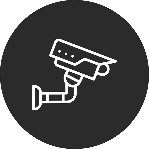 Ilustración del icono vectorial de CCTV del conjunto de iconos de Mall