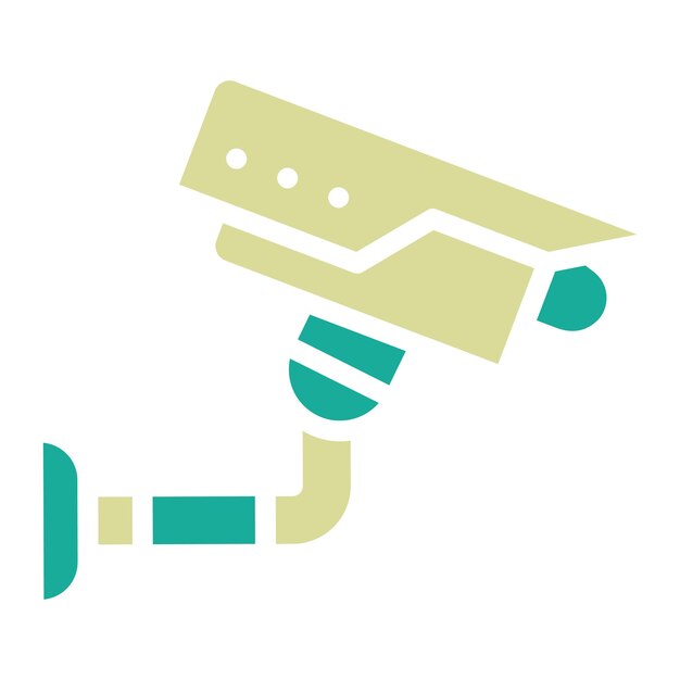 Ilustración del icono vectorial de CCTV del conjunto de iconos de Mall