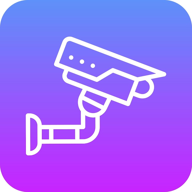 Ilustración del icono vectorial de CCTV del conjunto de iconos de Mall