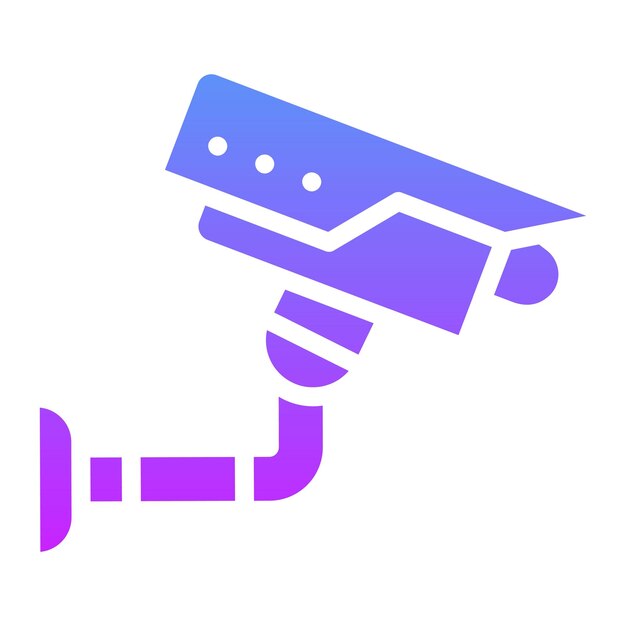 Ilustración del icono vectorial de CCTV del conjunto de iconos de Mall