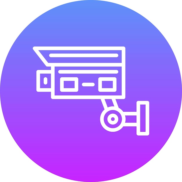 Ilustración del icono vectorial de CCTV del conjunto de iconos de servicios hoteleros