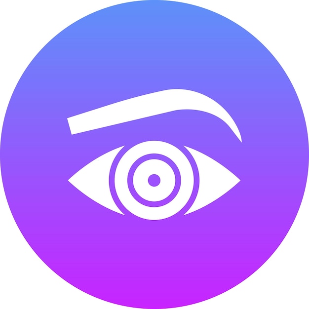 Ilustración del icono vectorial de las cejas del conjunto de iconos de cosméticos