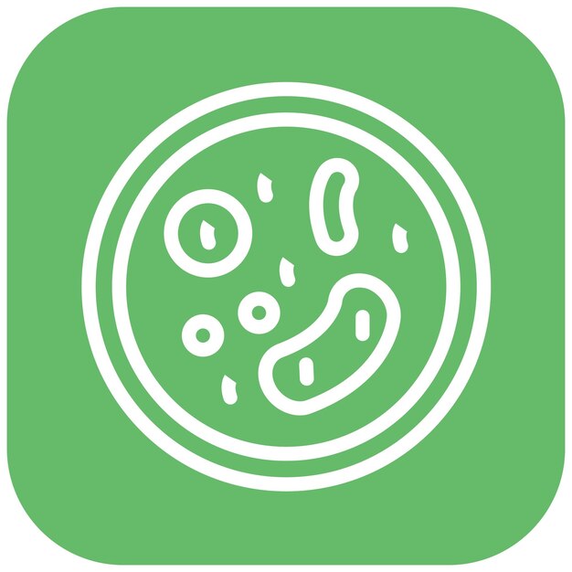 Ilustración del icono vectorial de la célula del conjunto de iconos del laboratorio