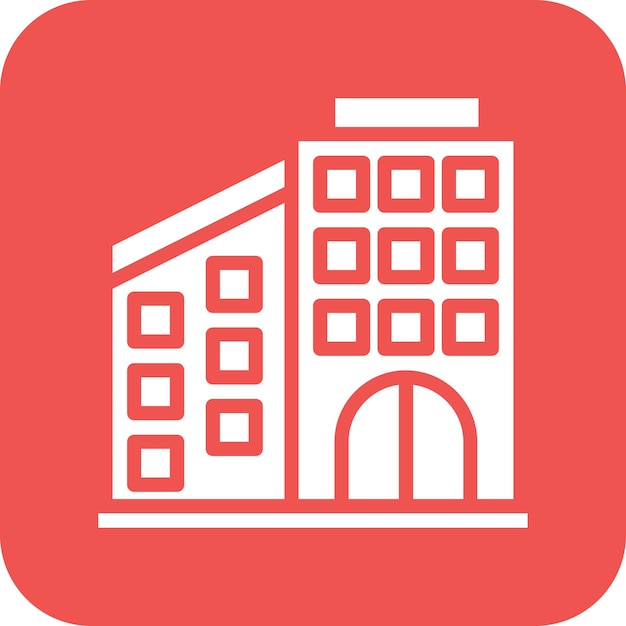 Ilustración del icono vectorial del centro de comercio del conjunto de iconos de contabilidad