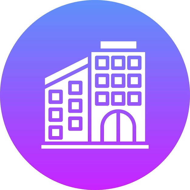 Ilustración del icono vectorial del centro de comercio del conjunto de iconos de contabilidad