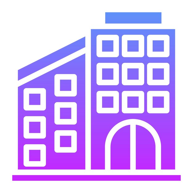 Ilustración del icono vectorial del centro de comercio del conjunto de iconos de contabilidad
