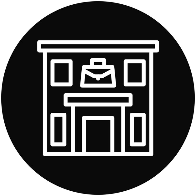 Ilustración del icono vectorial del centro de formación del conjunto de iconos de formación empresarial