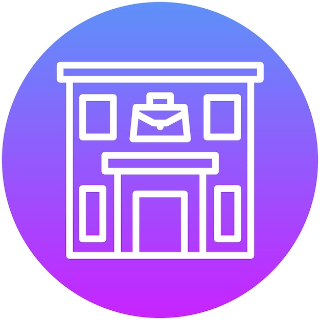 Ilustración del icono vectorial del centro de formación del conjunto de iconos de formación empresarial