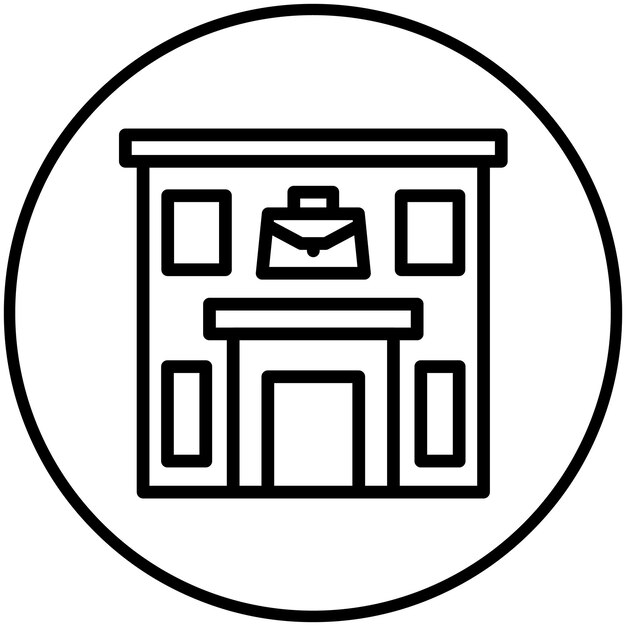 Ilustración del icono vectorial del centro de formación del conjunto de iconos de formación empresarial